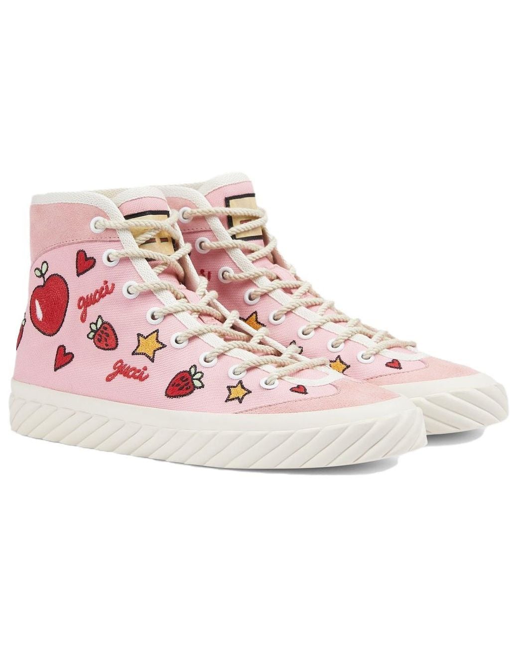 Gucci Pink (Wmns) Canvas Hightop 'Valentine's Day'