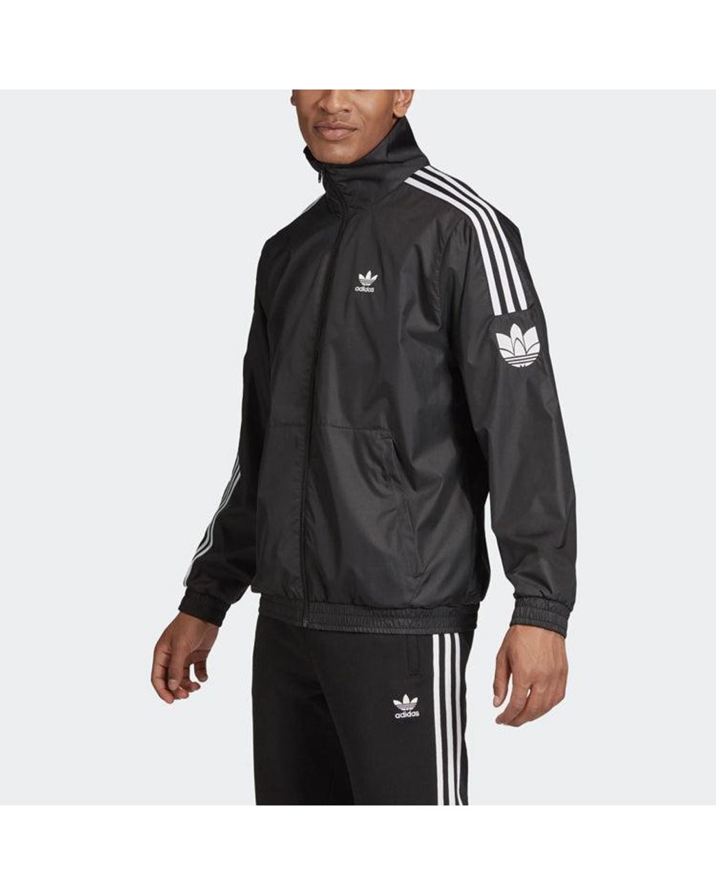Adidas Black Casual Loose Training Sports Running Jacket for men