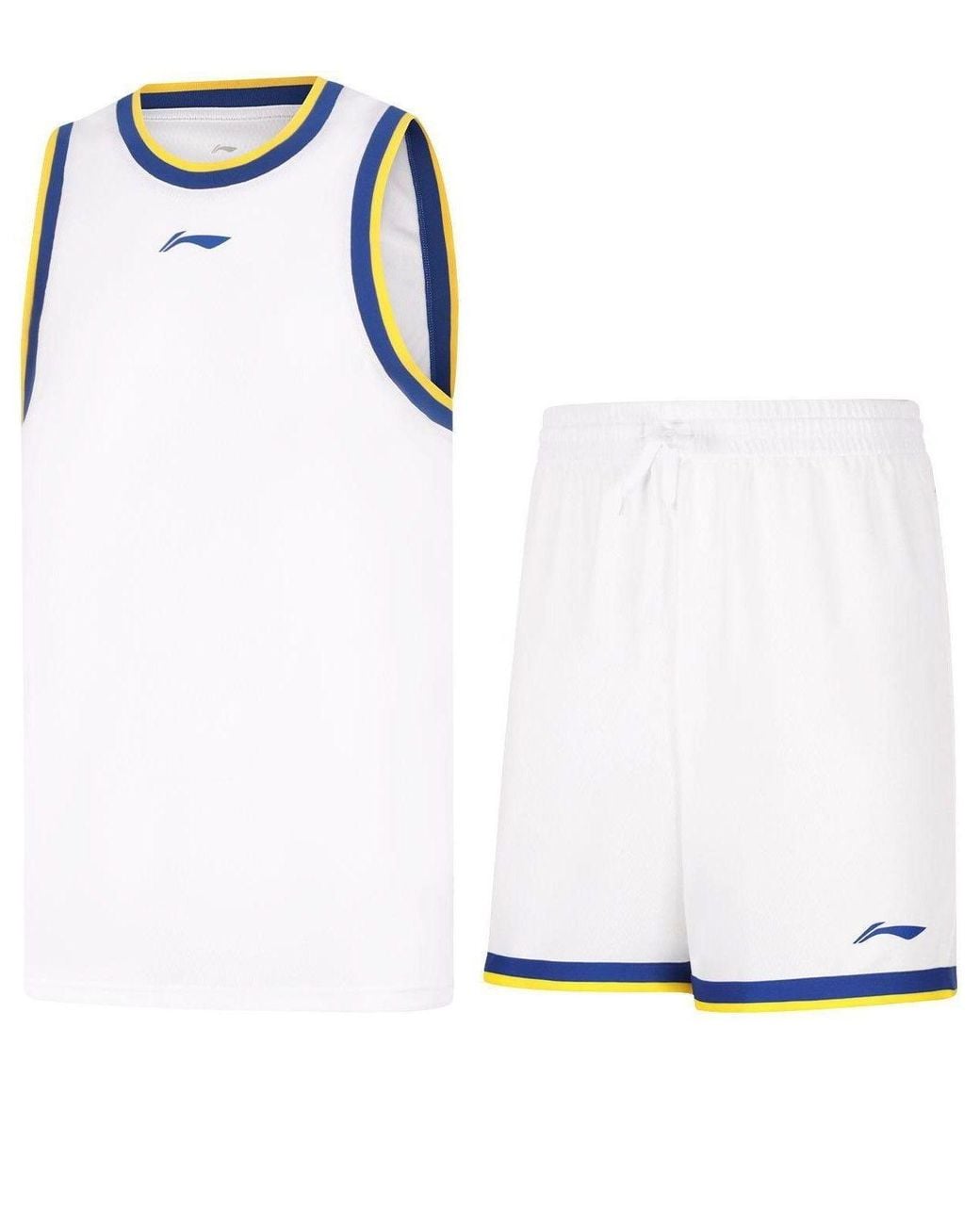 Li-ning White Basketball Competition Suits for men