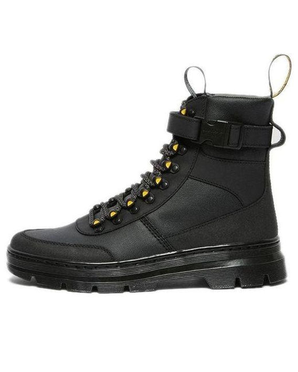 Dr. Martens Black Combs Tech Coated Canvas Casual Boots