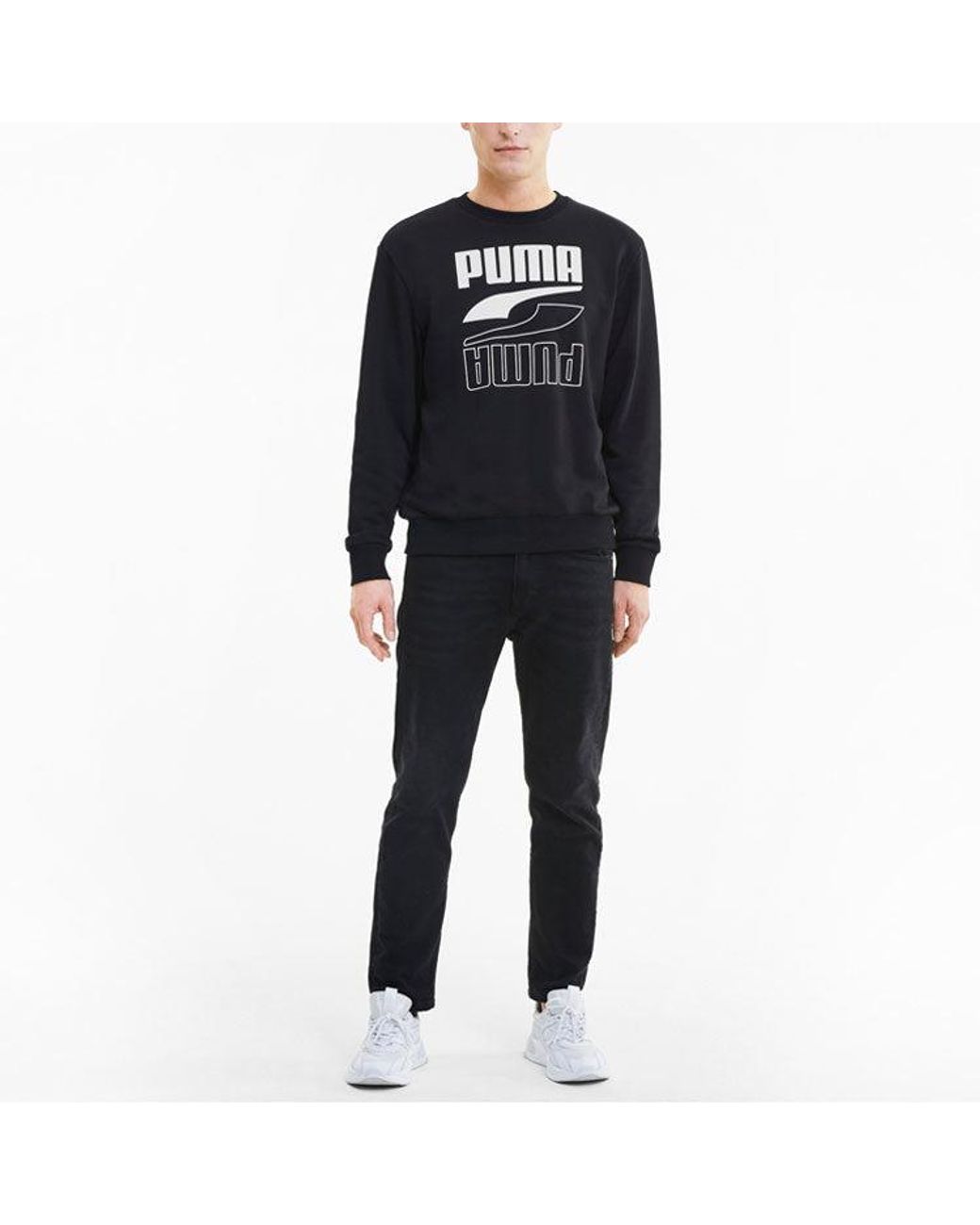 PUMA Black Rebel Long Sleeve Sweater for men