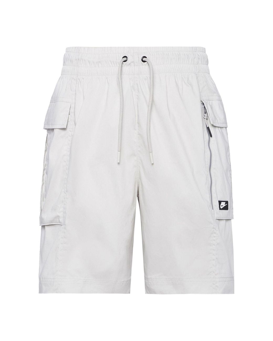 Nike White Running Sports Big Pocket Cargo Shorts Creamy for men