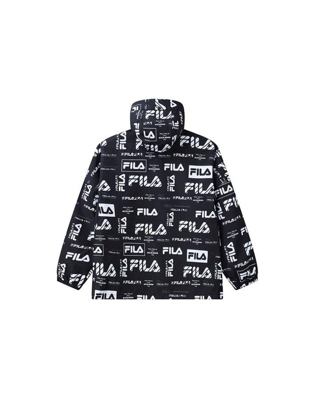 Fila Blue Logo Full Print Hooded Loose Jacket for men