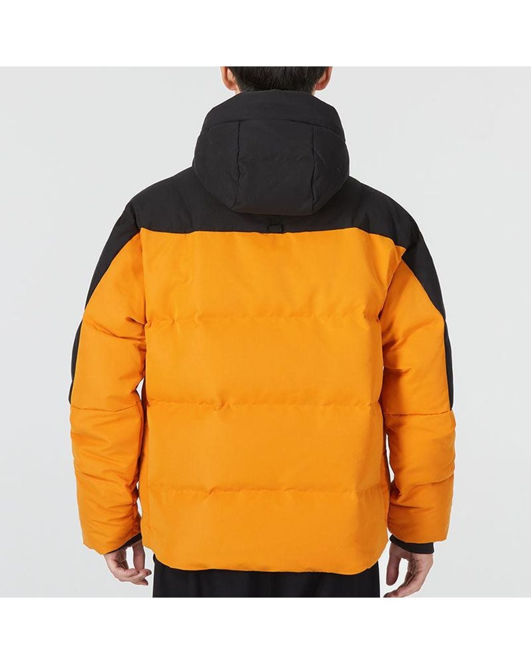 PUMA Orange Colorblock Padded Down Jacket for men