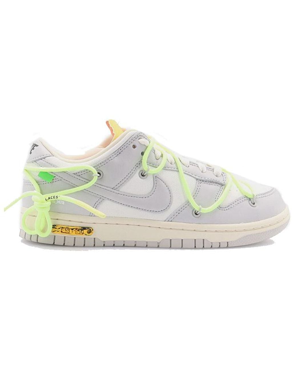 Nike Gray X Off- Dunk Low 'Lot 43 Of 50' for men