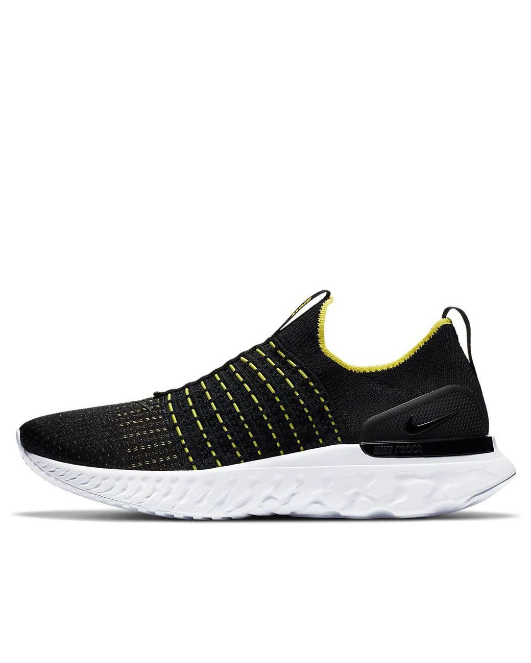 Nike Black React Phantom Run Flyknit 2 Sonic' for men