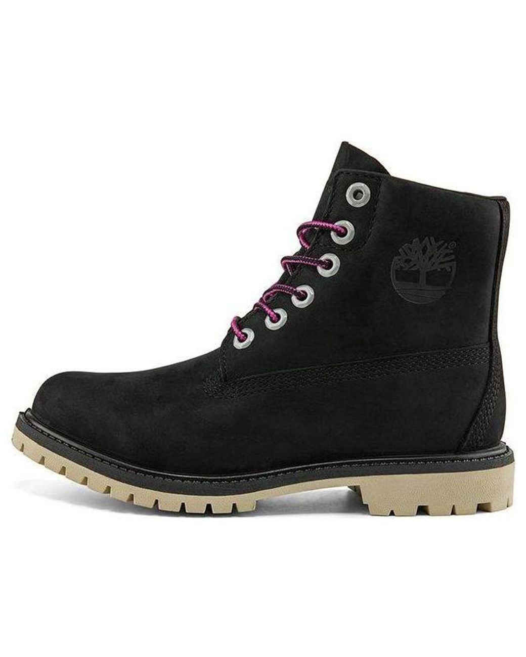 Timberland Black (Wmns) Paninara Collarless 6 Inch Wide Fit Waterproof Boots Nubuck'