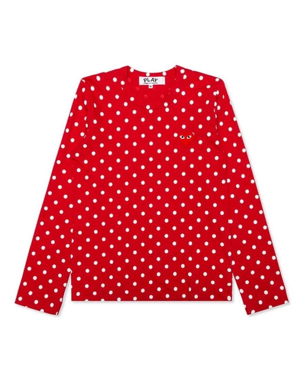 COMME DES GARÇONS PLAY Red (Wmns) Polka Dot Long Sleeve Tee