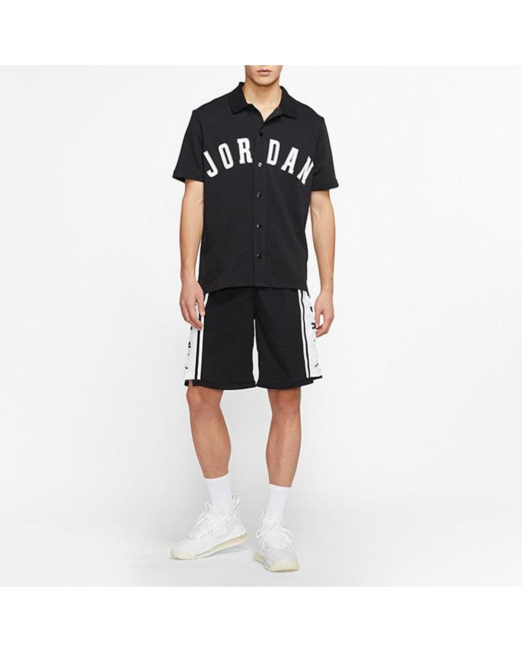 Nike Black Athleisure Casual Sports Basketball Short Sleeve for men