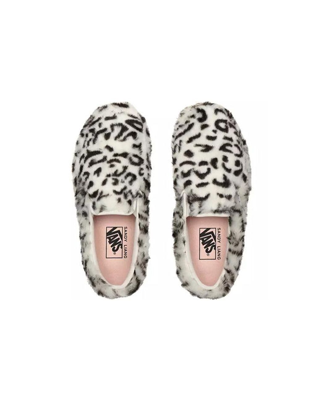 Vans Gray Sandy Liang X Classic Slip-On Platform 'Fuxxy Leopard' for men