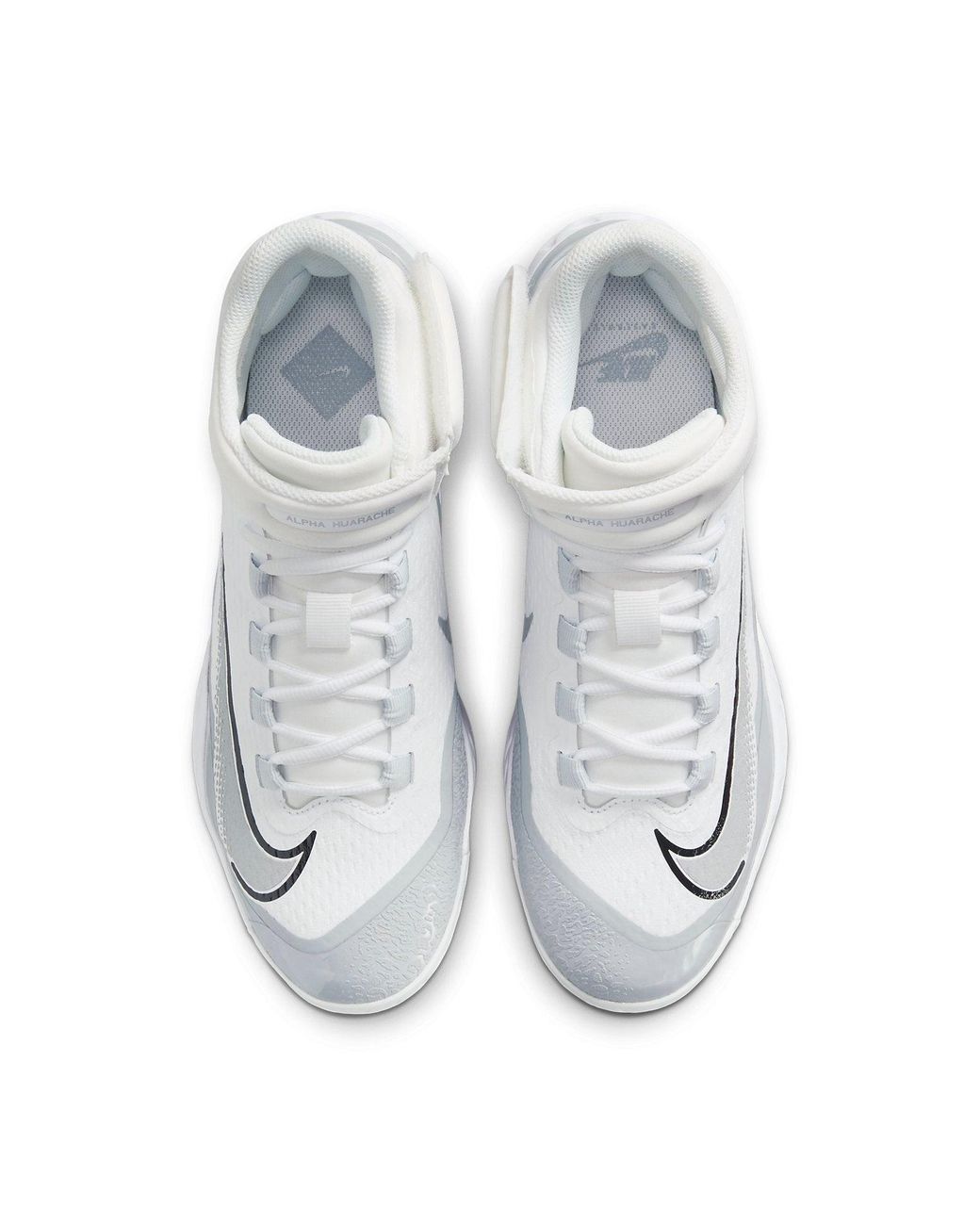 Nike White Alpha Huarache Elite 4 Mid Wolf' for men