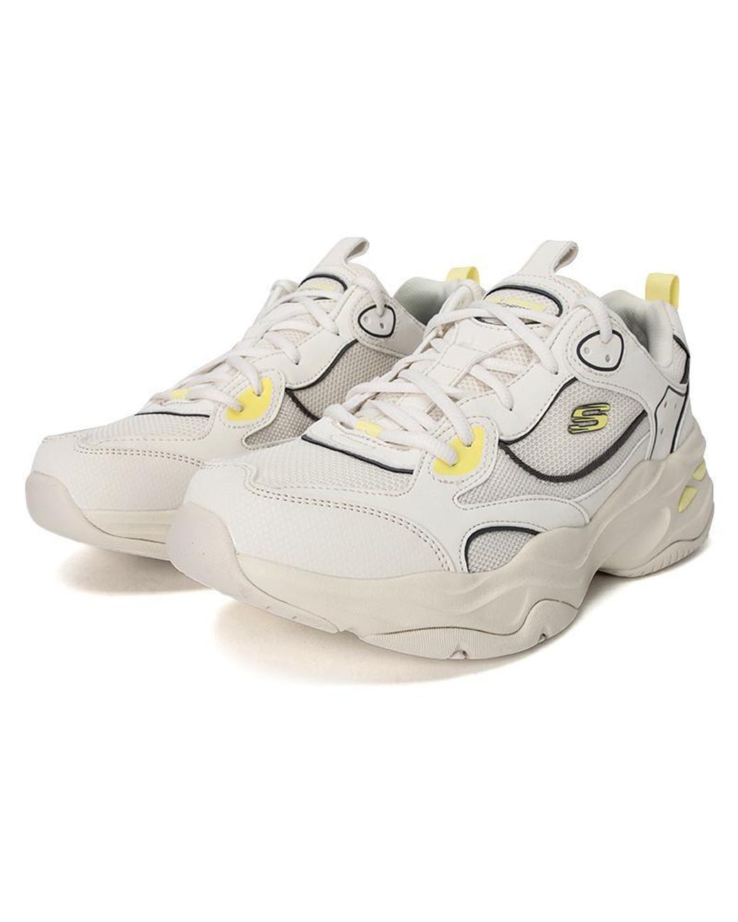 Skechers White Dlites 4.0 'Cream' for men