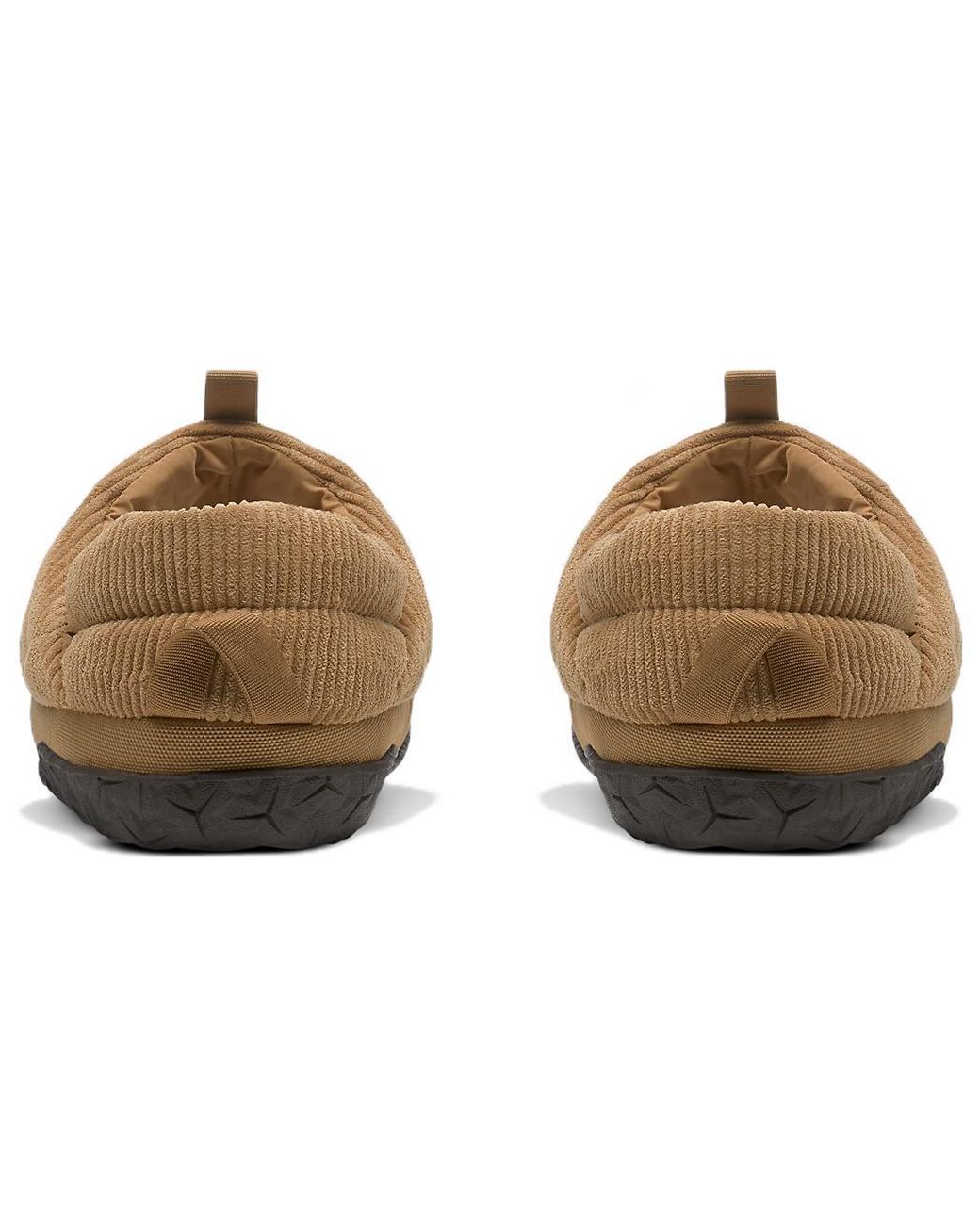 The North Face Brown Corduroy Nuptse Mules 'Utility' for men