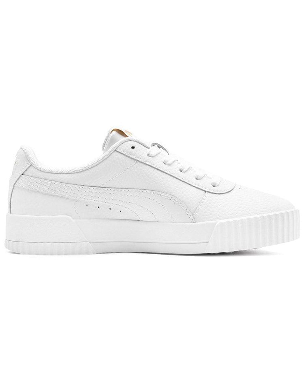 PUMA White Carina Lux Trainers
