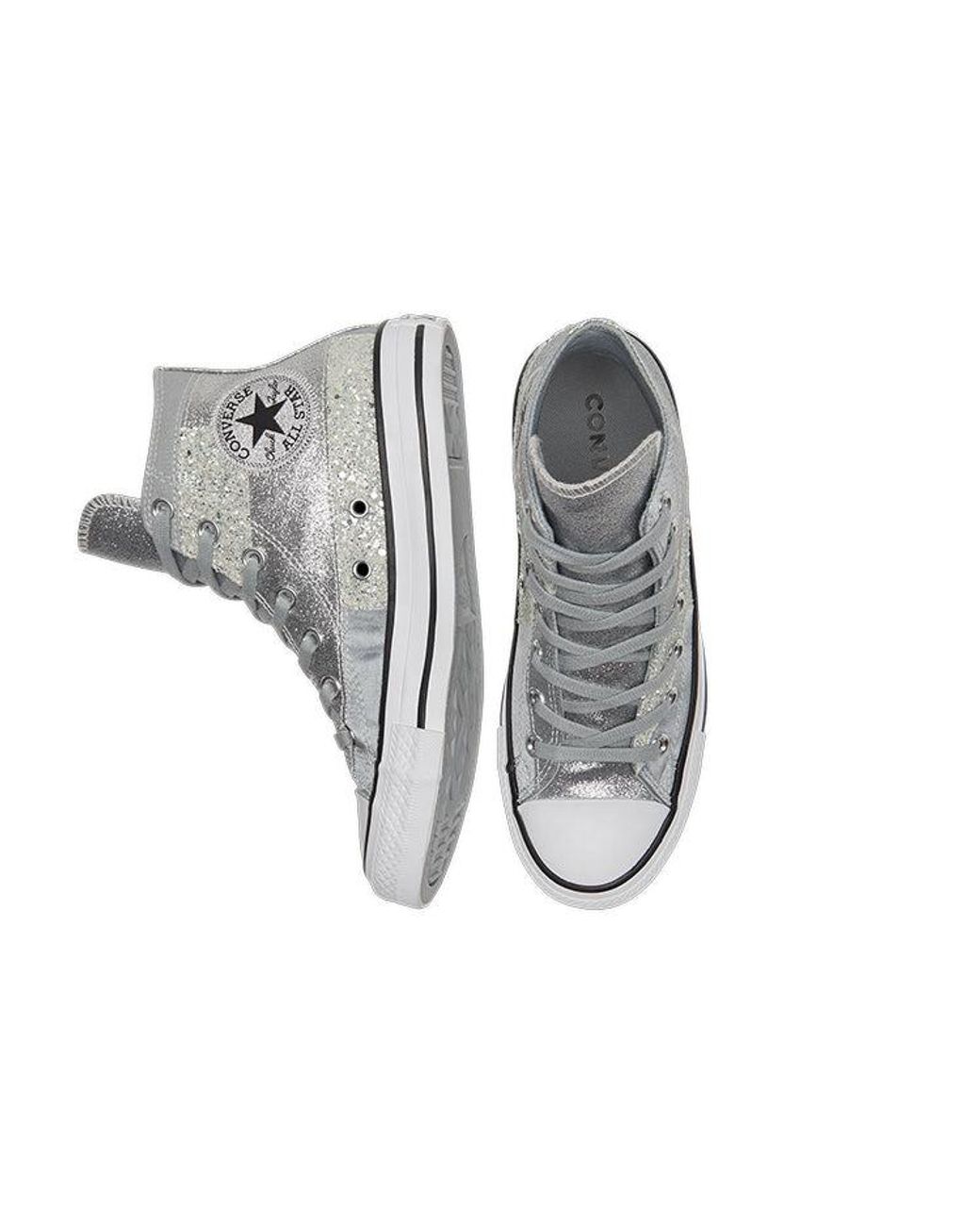 Converse Gray (Wmns) Chuck Taylor All Star High 'Ash Stone Glitter'