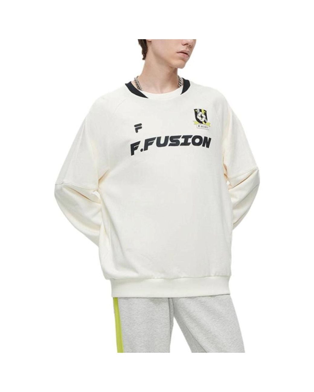 Fila White X Beams Letter Printed Sweater for men