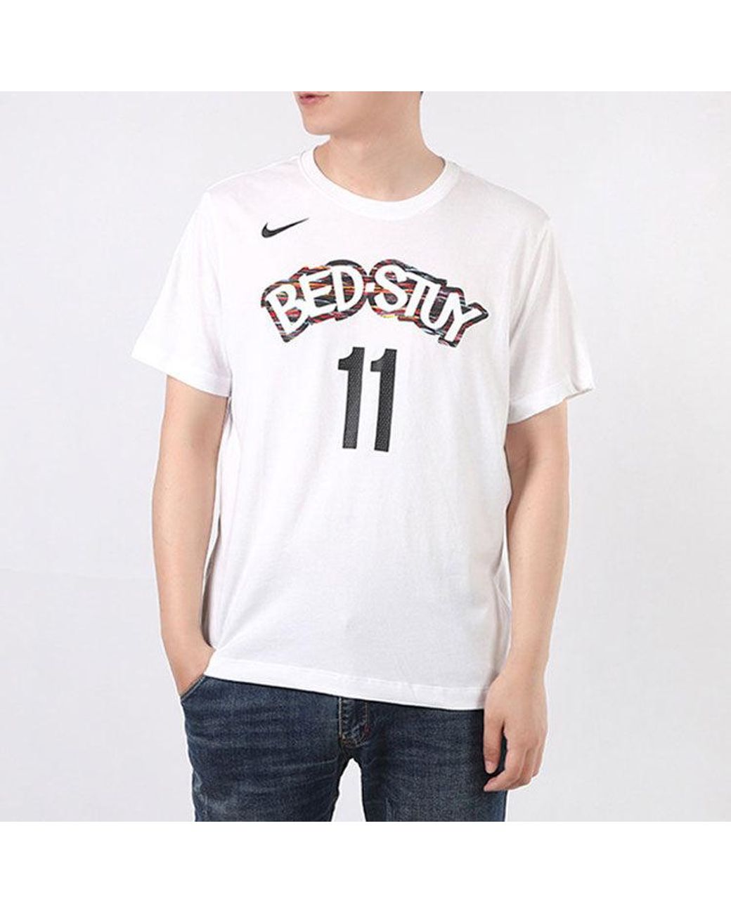 Nike White Dri-Fit Nba 19-20 Brooklyn Nets 11 Irving Tee for men