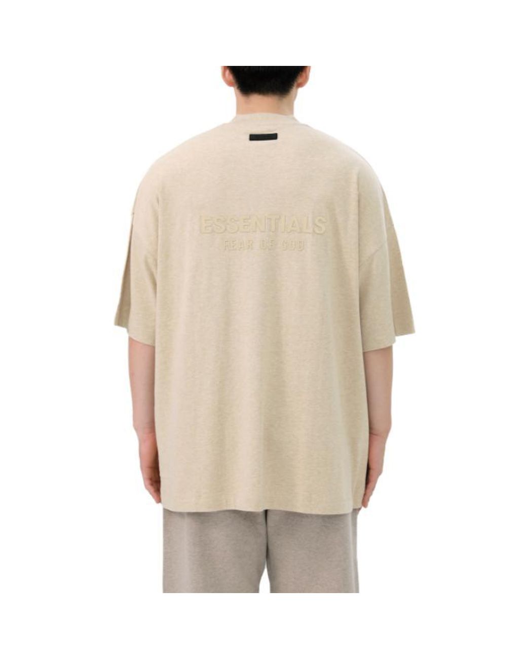 Fear Of God Natural Fw23 V-Neck T-Shirt Heather' for men