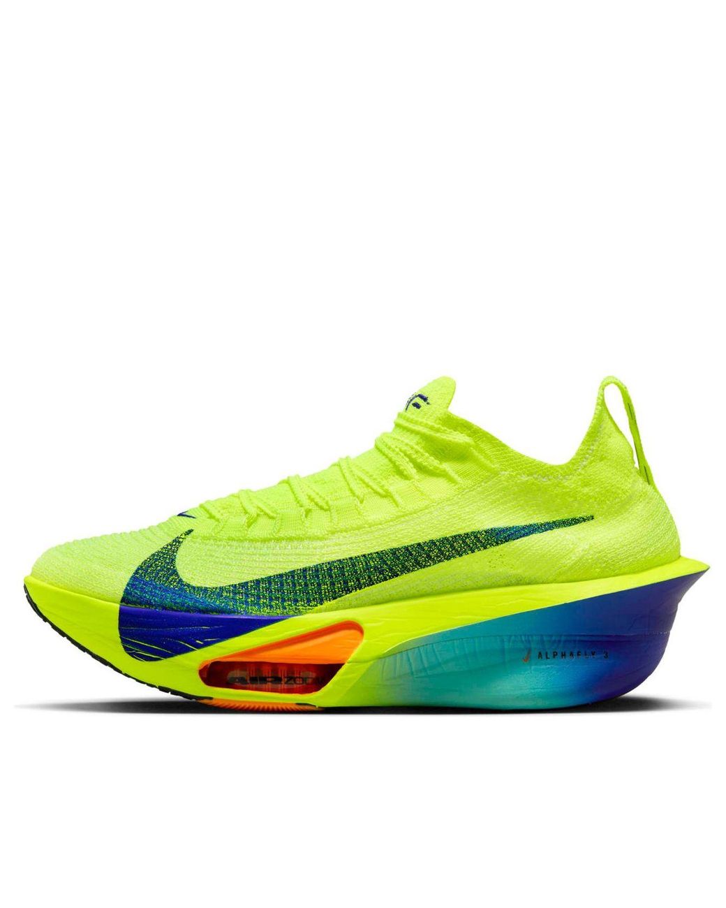 Nike Yellow Alphafly 3 Road Racing Shoes