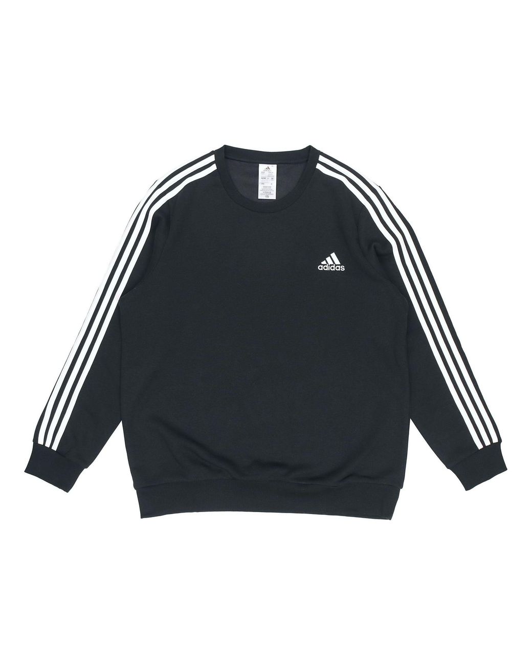 Adidas Blue 3S Fl Swt Stripe Sports Round Neck Pullover for men