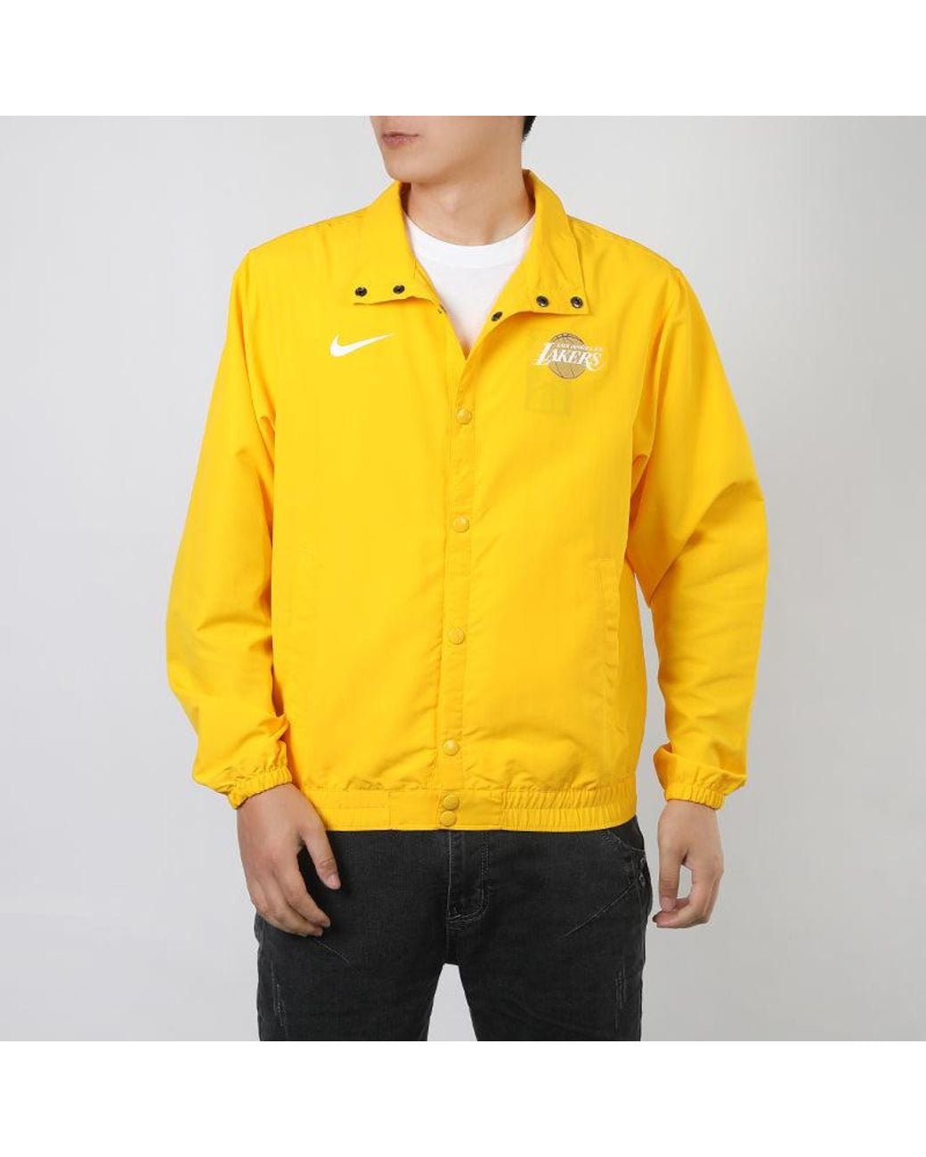 Nike Yellow City Edition Dna Los Angeles Lakers Sports Jacket for men