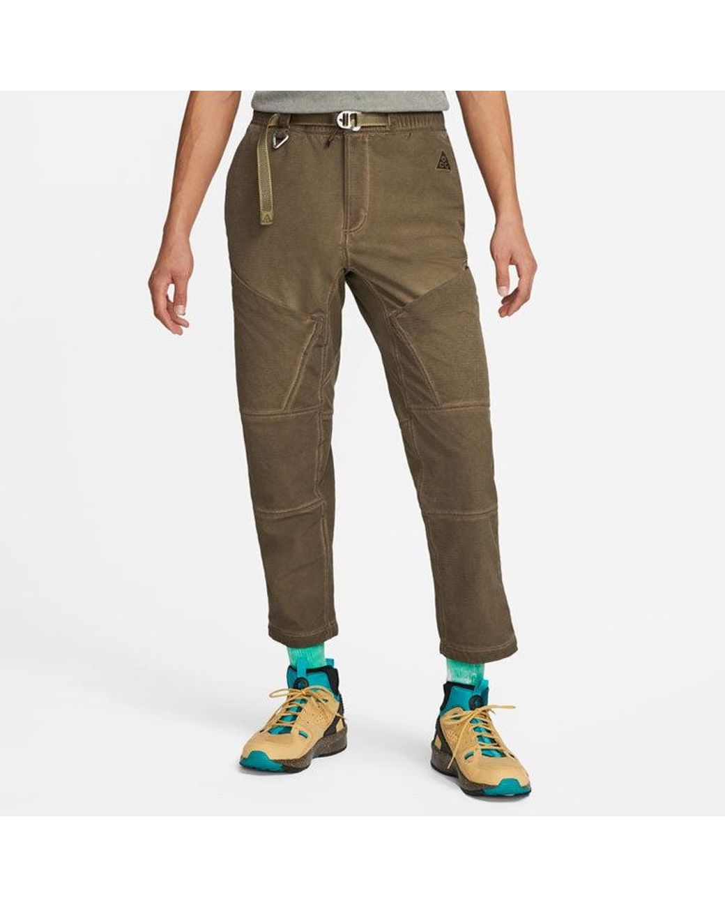 Nike Brown Acg Ease Solid Color Loose Lacing Cropped Pants Asia Sizing 'Tan' for men