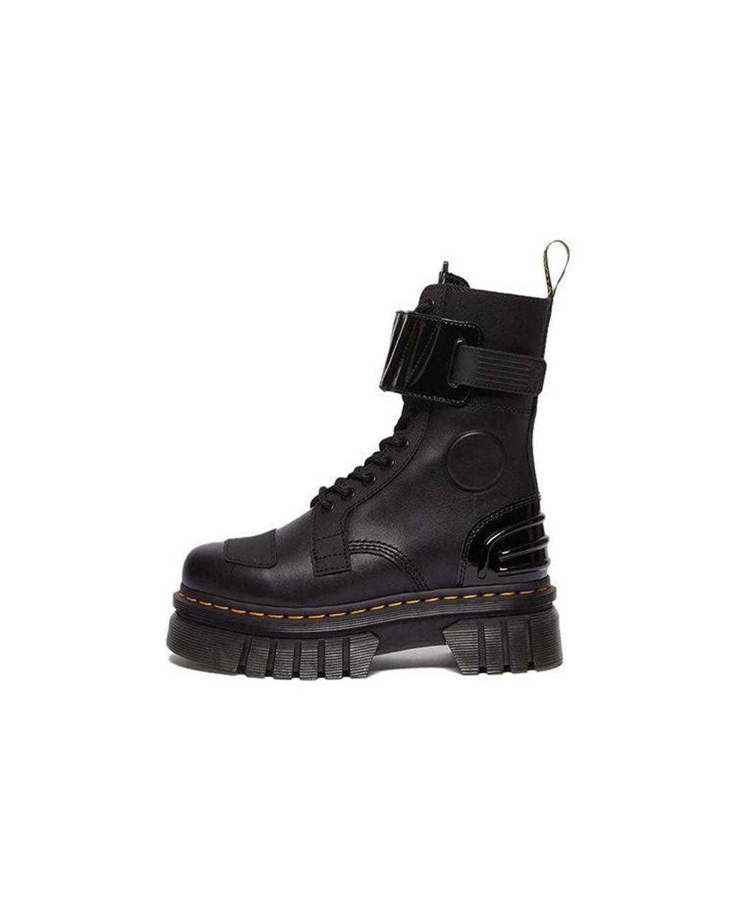 Dr. Martens Black Dr.Martens Audrick 10-Eye Alternative Leather Lace Up Boots