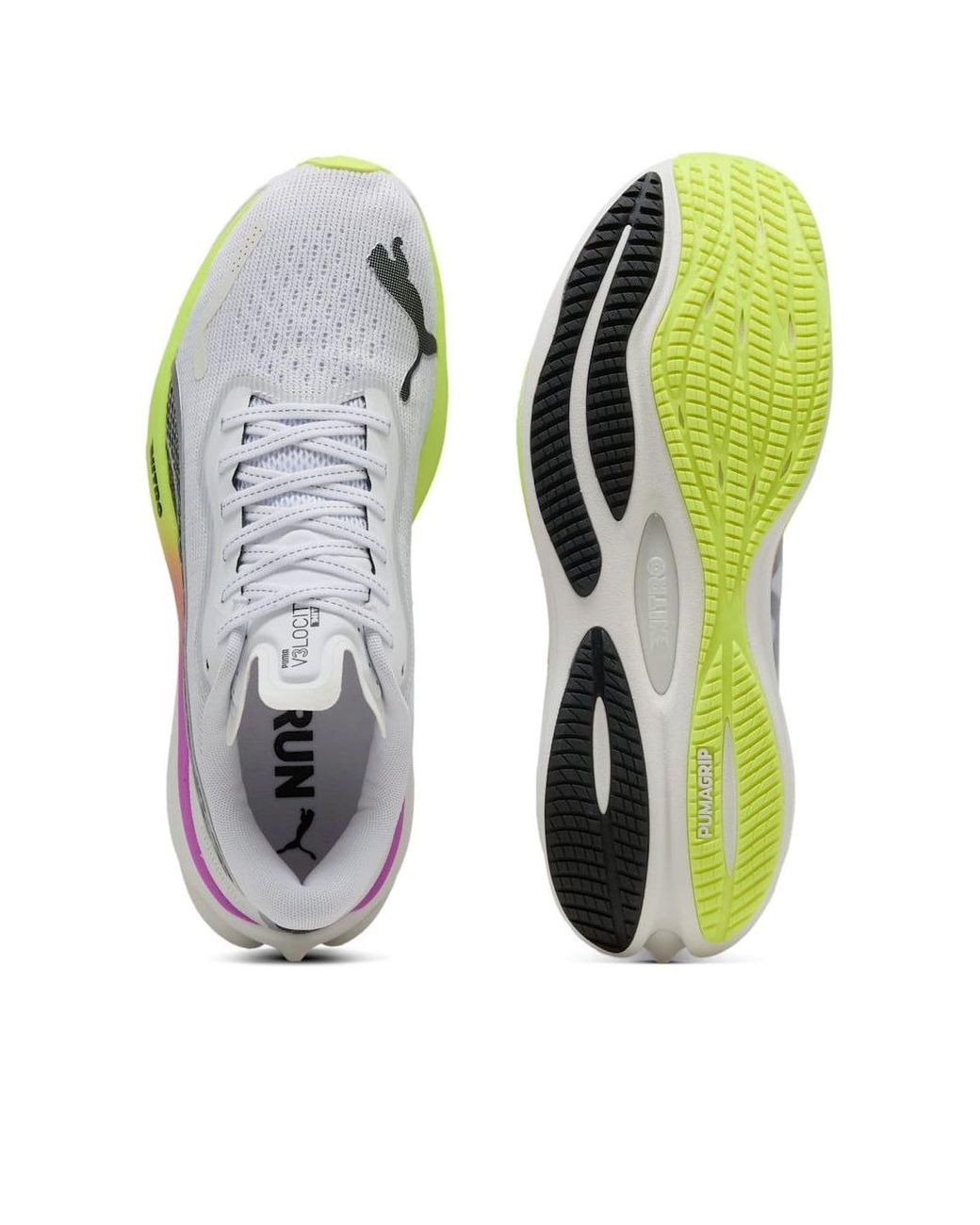 PUMA White Velocity Nitro 3 Pure Alert' for men