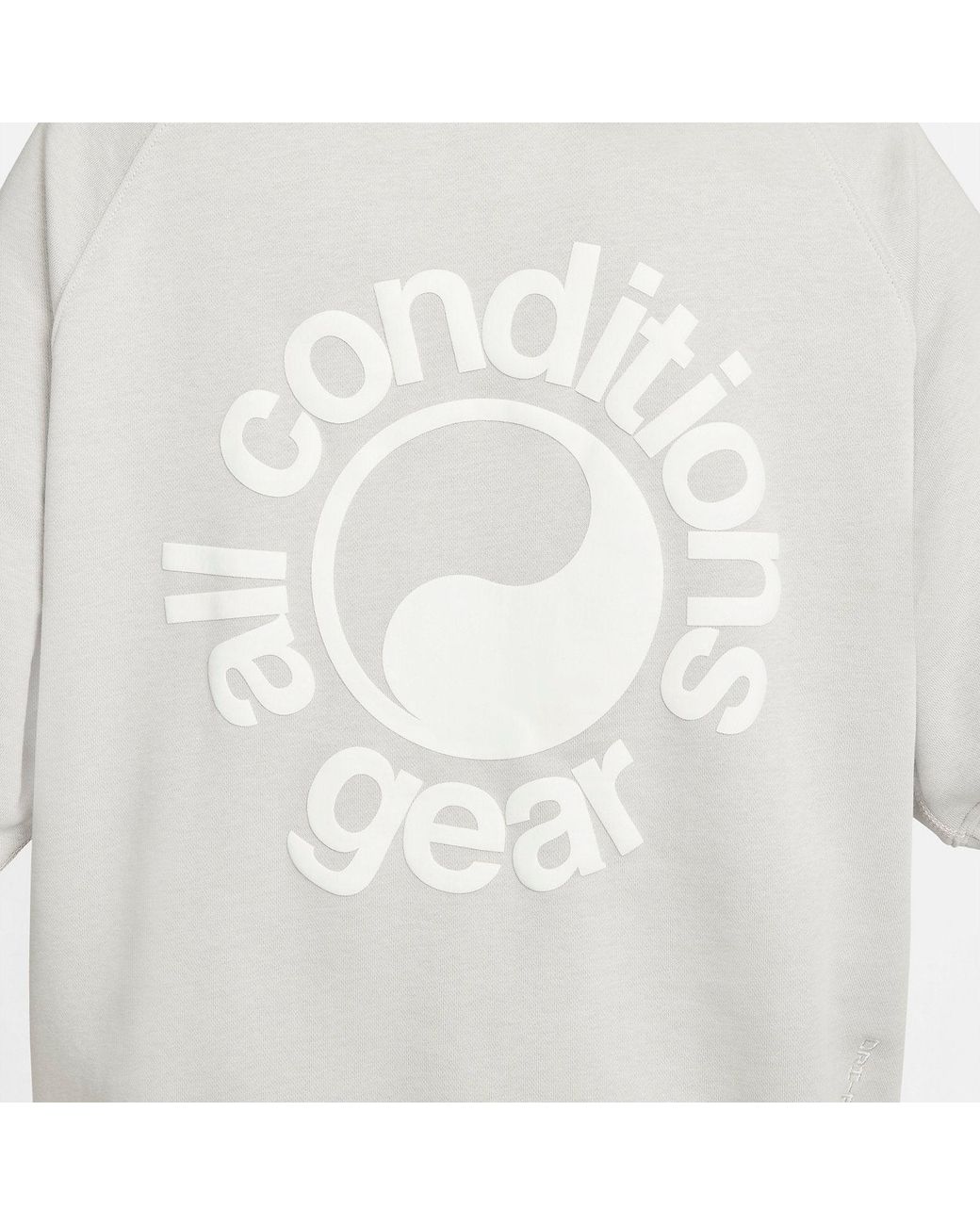 Nike Gray Acg Dry Fit Short Sleeve French Terry Crew 'Light Iron Ore' for men