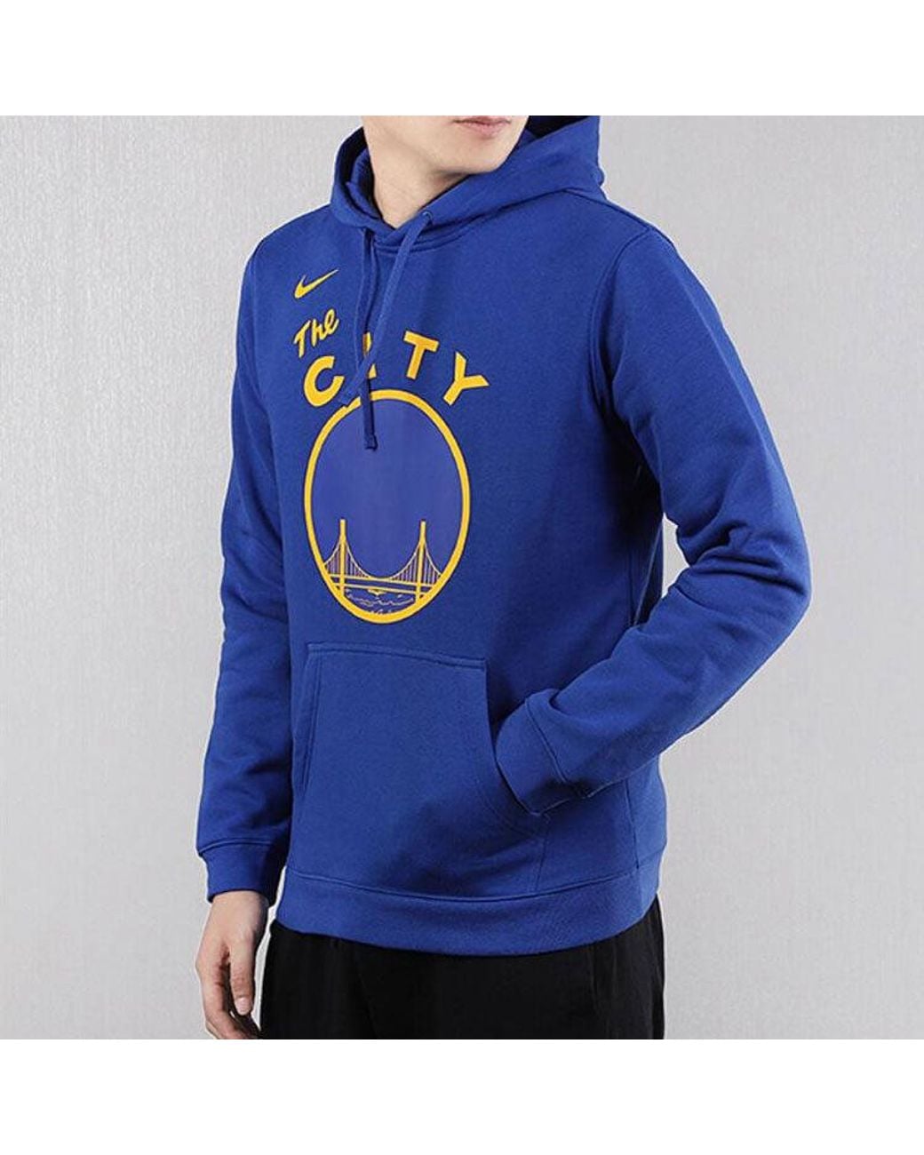 Nike Blue Nba Drawstring Fleece Lined Golden State Warriors for men