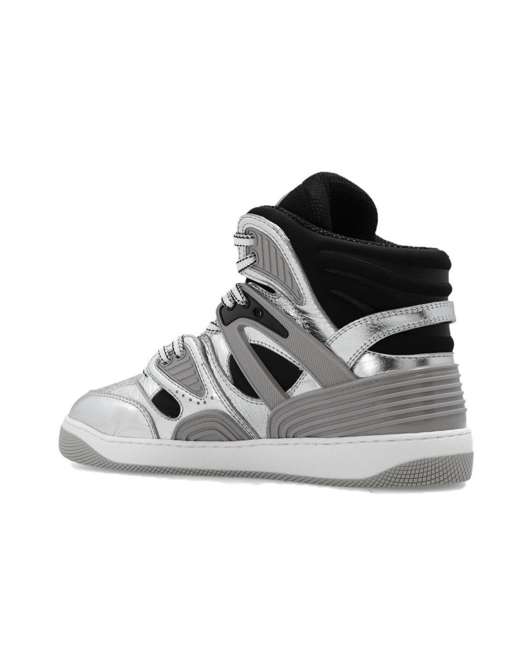 Gucci Metallic Basket High Leather Sneaker for men