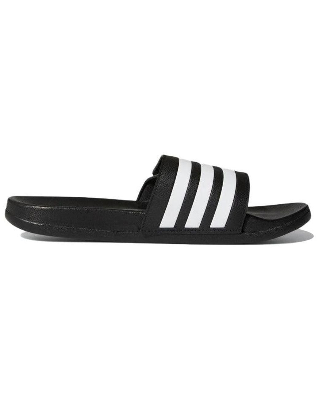 Adidas Black Adilette Comfort Adjustable Slide for men