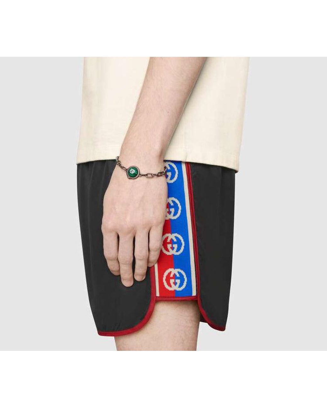 Gucci Black Retro Double G Webbing Shorts