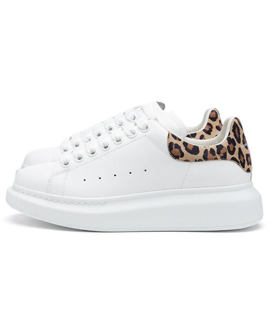 McQueen White (Wmns) Oversized Sneaker Leopard Suede'