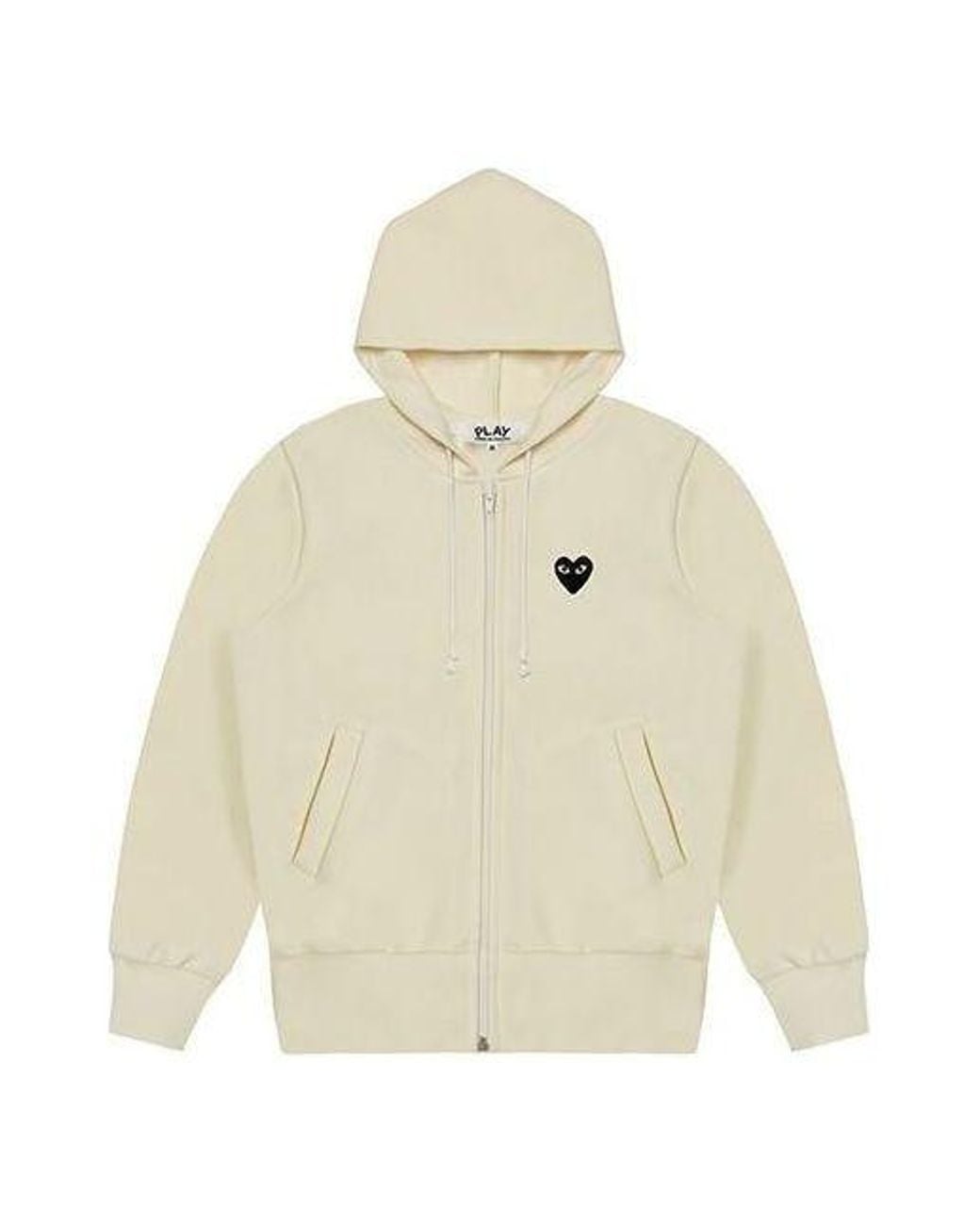 COMME DES GARÇONS PLAY White C Zip Hoodie Big Heart for men
