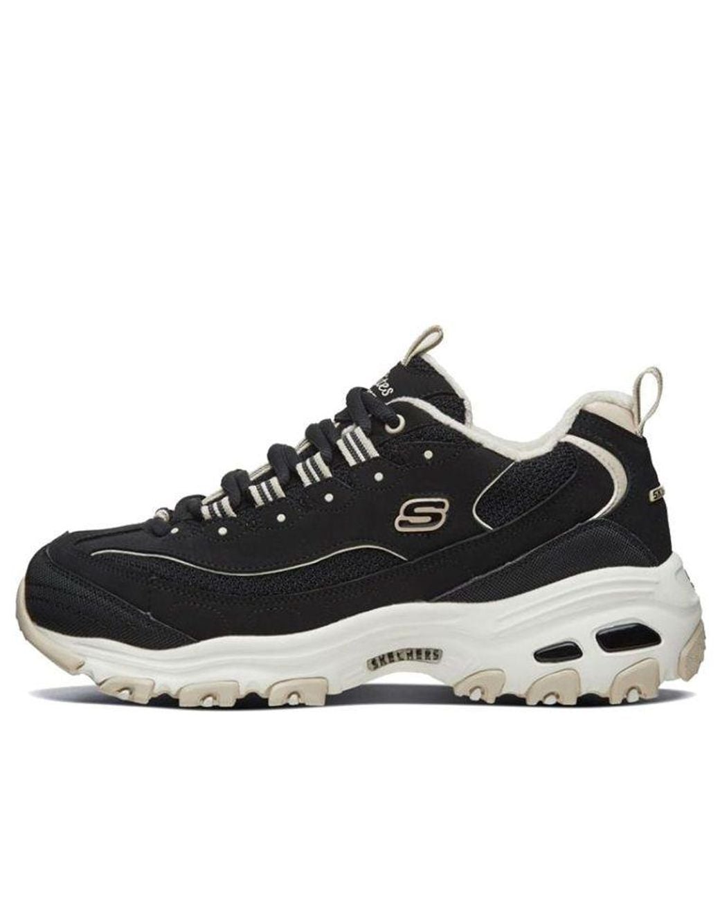 Skechers Black (Wmns) D'Lites 1.0 Fashion Running Shoes