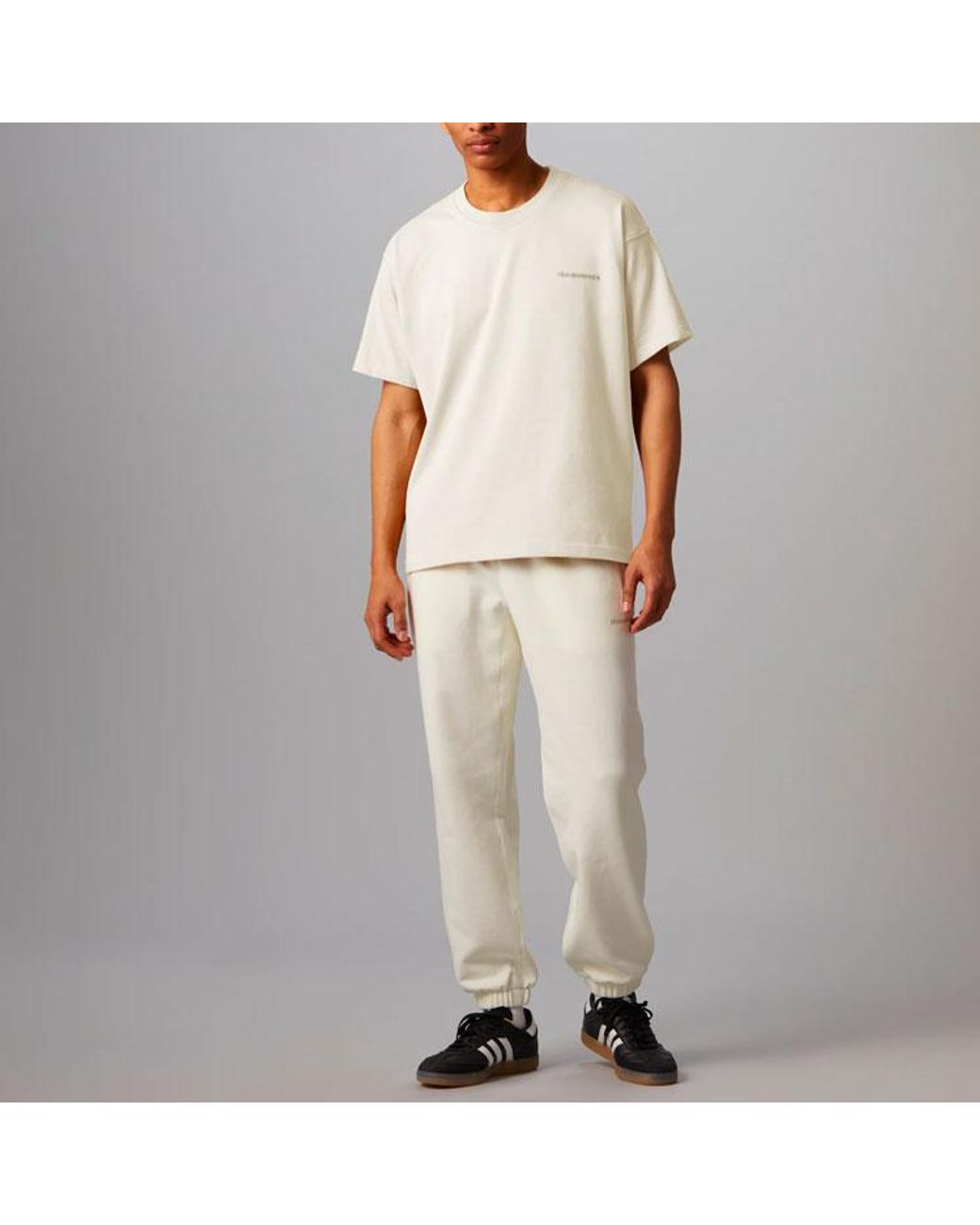 Adidas White Originals X Pharrell Williams Crossover Solid Color Lacing Bundle Feet Sports Pants for men