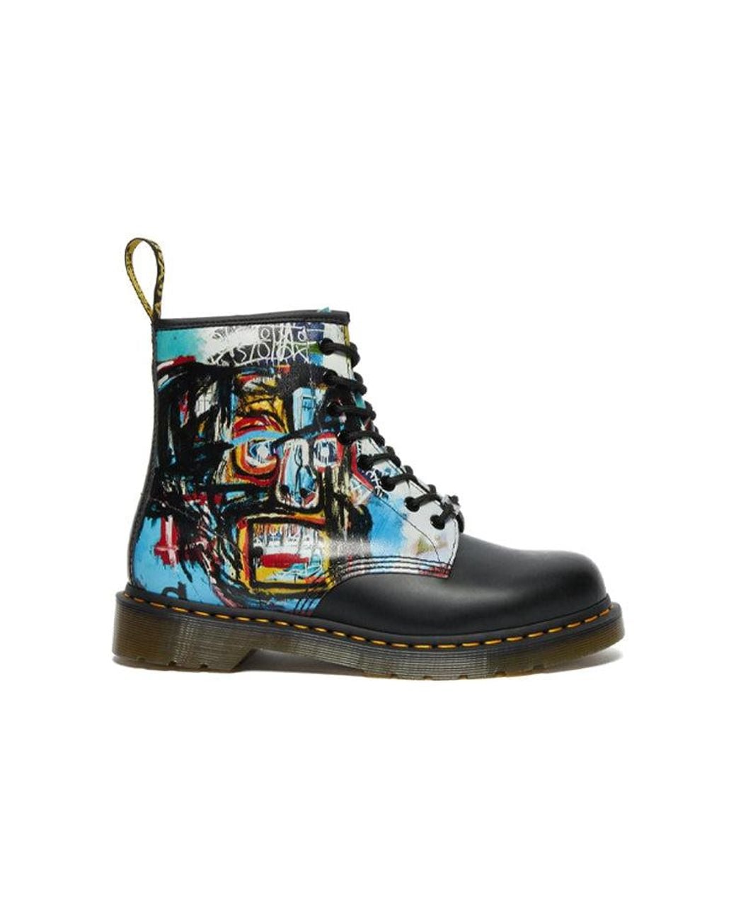 Dr. Martens Blue Basquiat X Crossover Cowhide Martin Boots Black