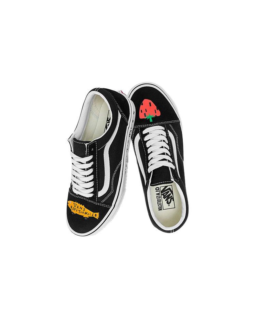 Vans Black Old Skool Classic Casual Skateboarding Shoes Series 275C for men