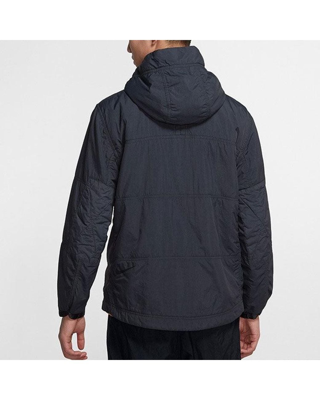 Nike Blue Sportswear Tech Pack Solid Color Stay Warm Hooded Sports Padded Jacket for men