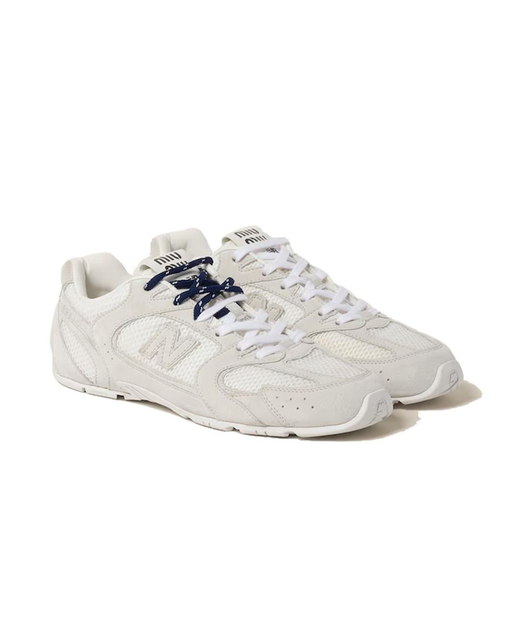 MIU MIU♦x New Balance 530 Suede Mesh Sneakers White White New Balance X Miu Miu 530 Sl Suede And Mesh Sneakers