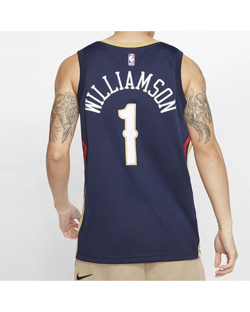 Nike Blue Nba Zion Williamson Basketball Sports Jersey Sw Fan Edition New Orleans Pelicans 1 Dark for men