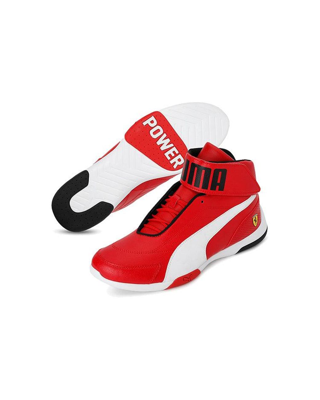 PUMA Red Scuderia Ferrari X Kart Cat Mid 3 High 'Rosso Corsa' for men