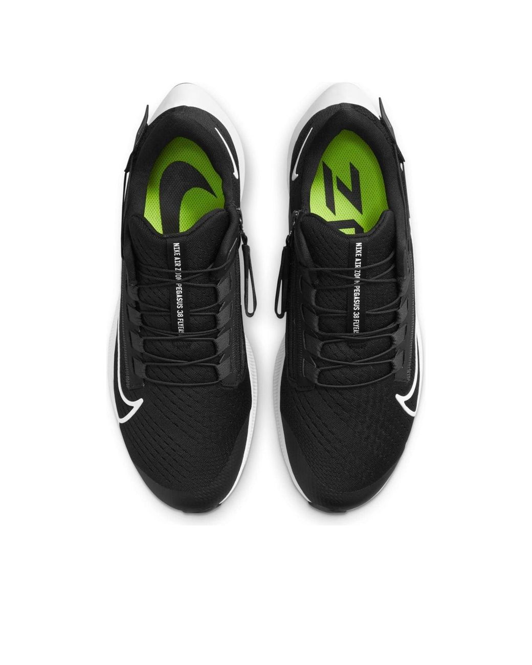 Nike Black Air Zoom Pegasus 38 Flyease Easy On/off Road Running Shoes for men