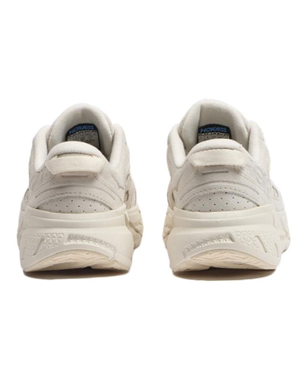 Hoka One One White Ora Clifton L Suede 'Eggnog' for men