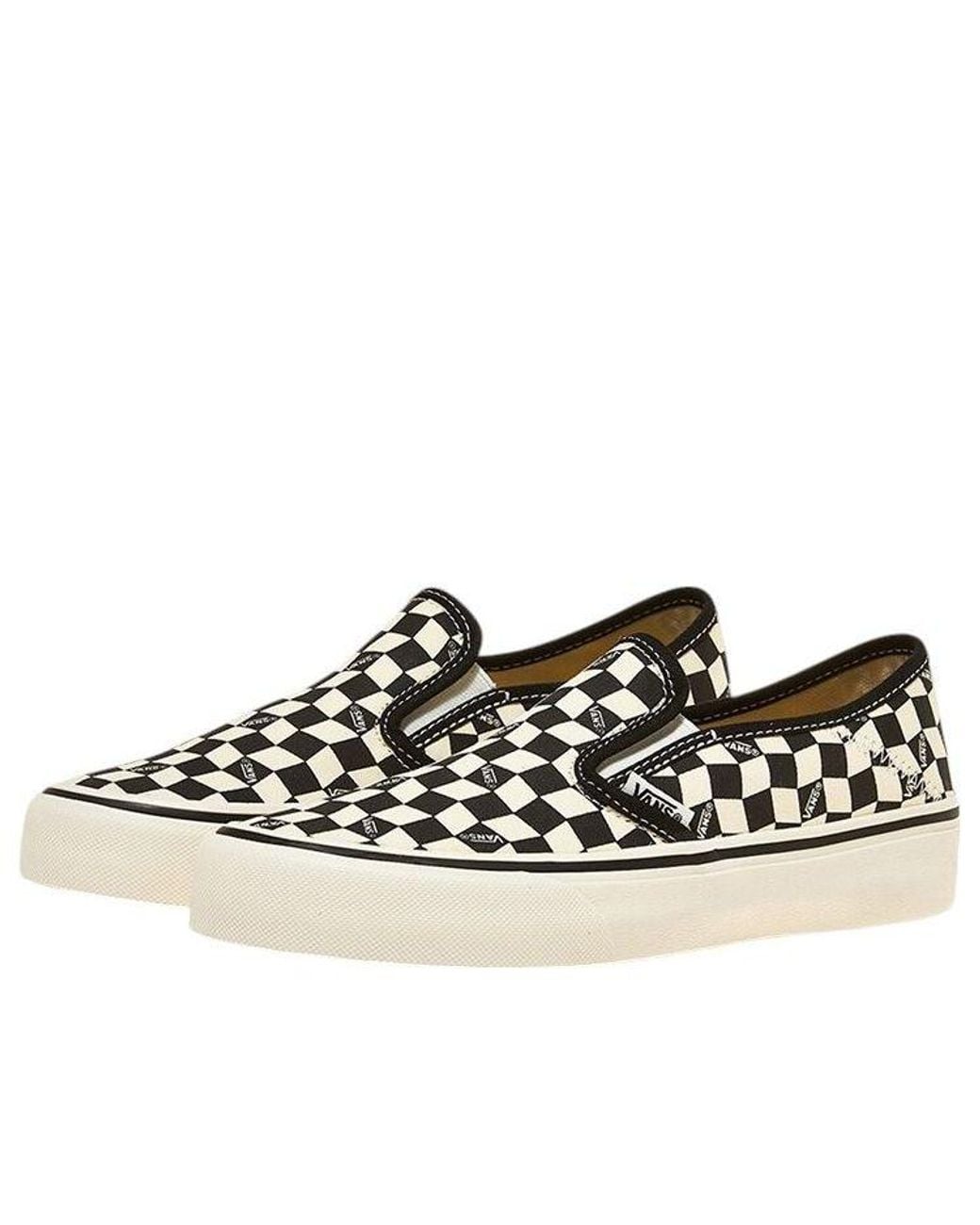 Vans Black Slip-On Vr3 Sf 'Checkerboard Marshmallow' for men