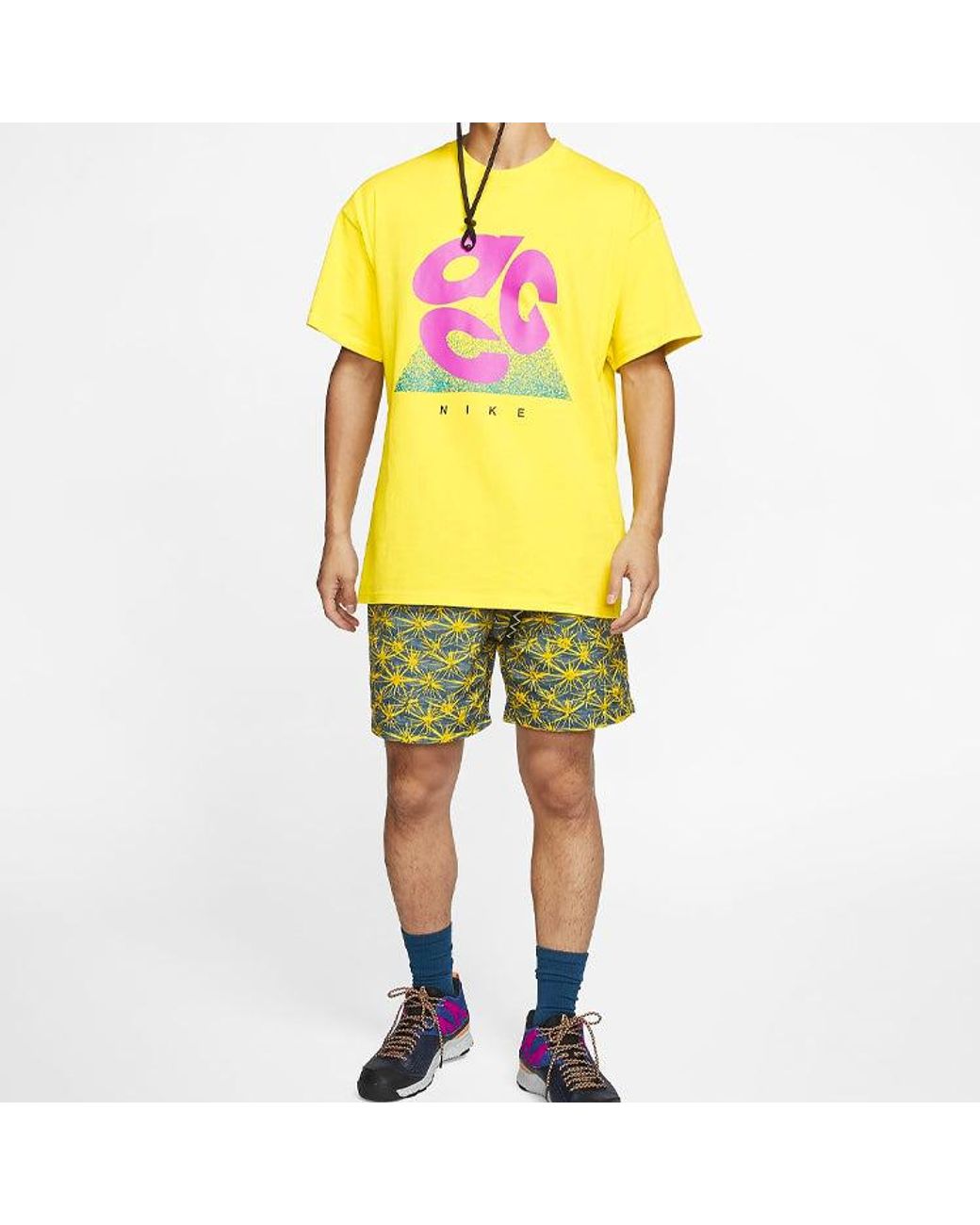 Nike Yellow Lab Acg Tee 'Opti Active Fuchsia' for men