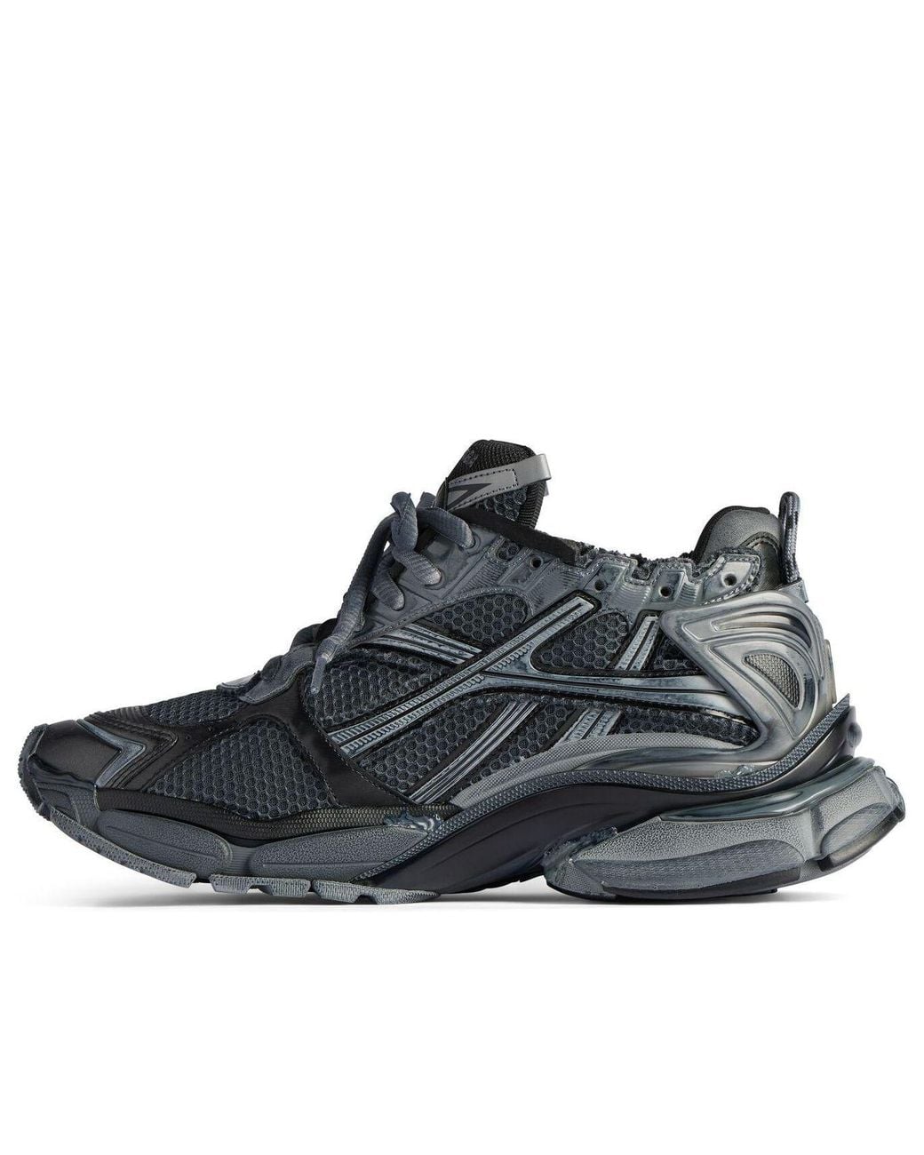 Balenciaga Black Runner Sneakers 'Dark And Mesh And Nylon' for men