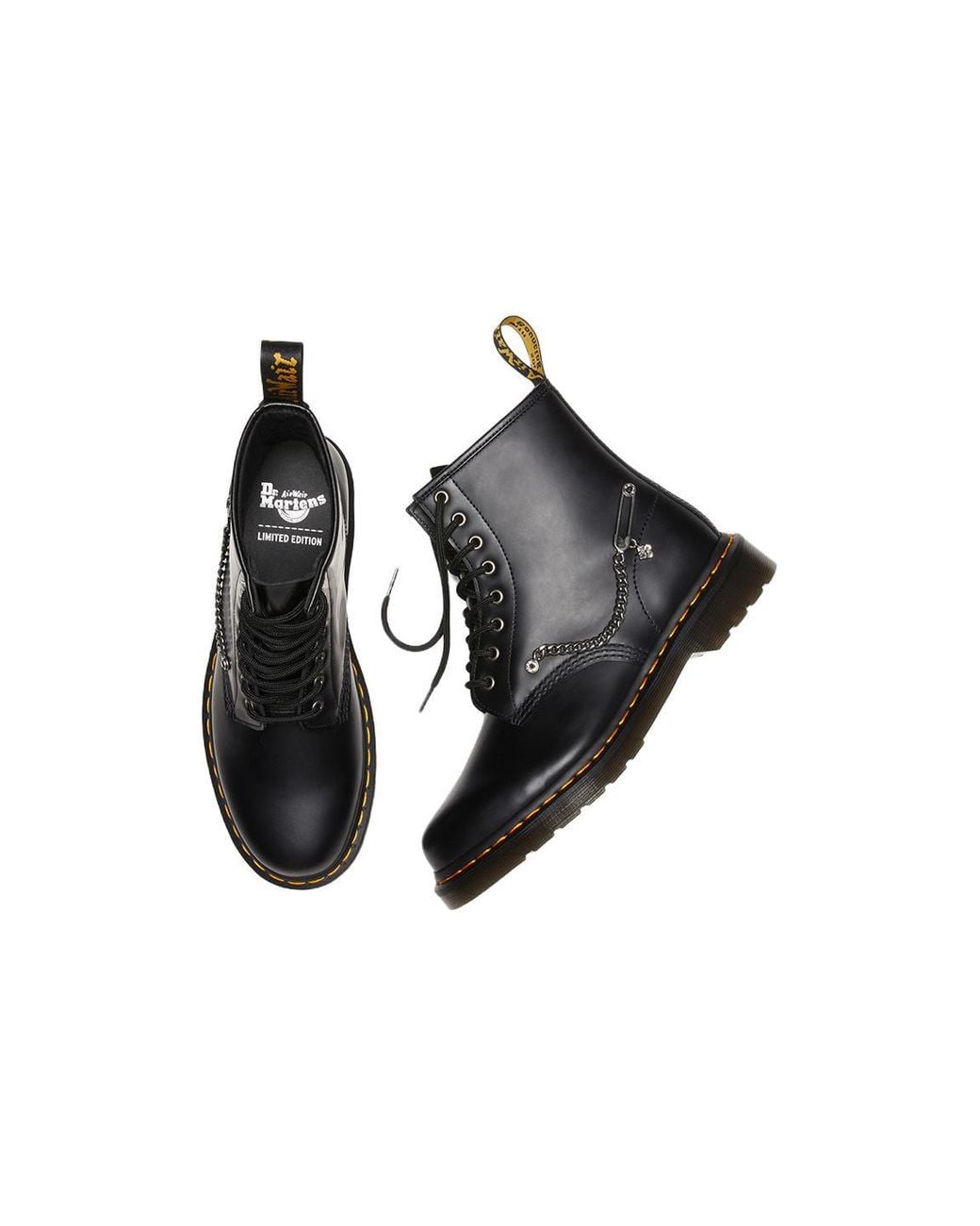 Dr. Martens Black (Wmns) 1460 Swarovski Leather Lace Up Boots