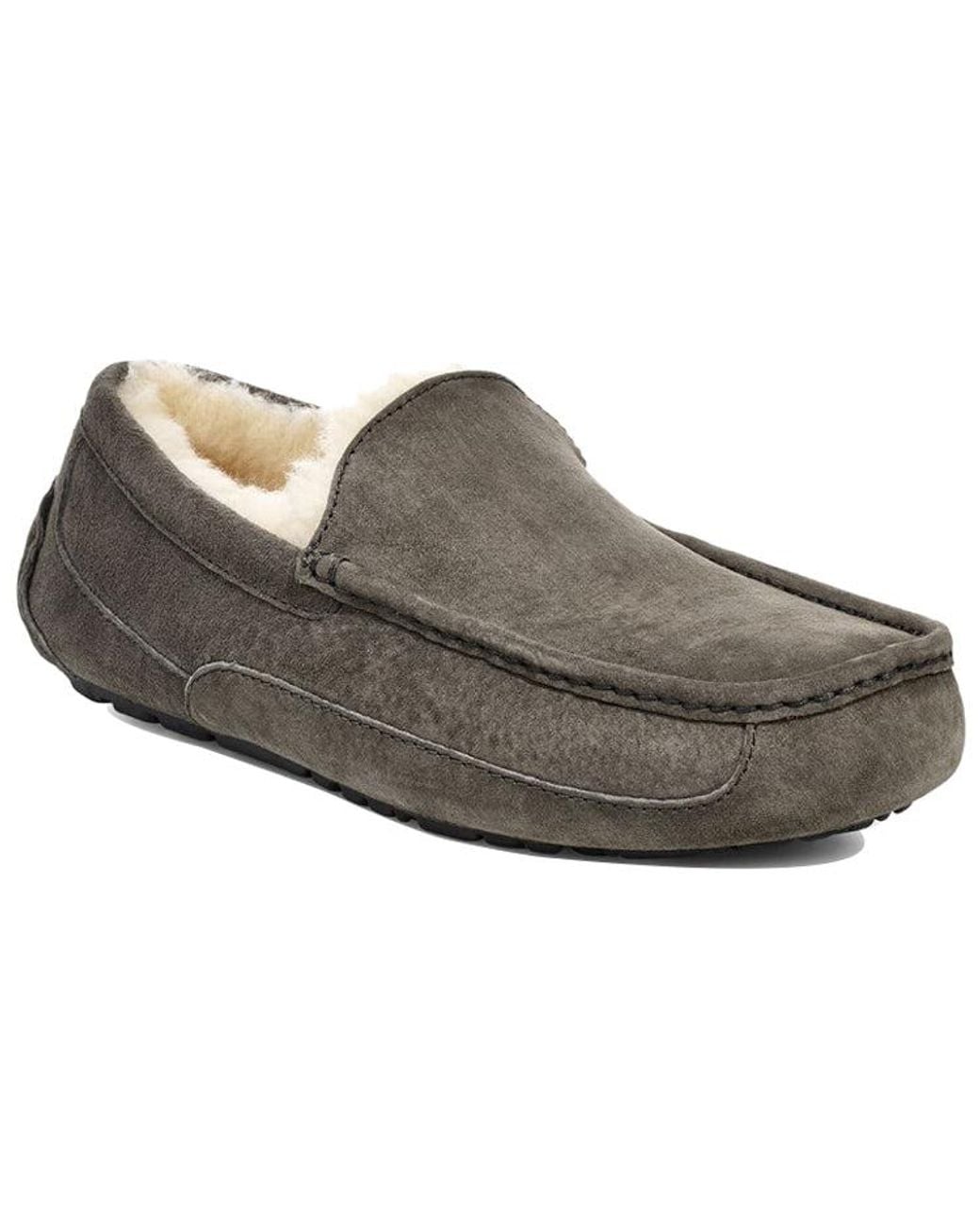 Ugg Brown Ascot Slipper Cozy Fleece Lined Athleisure Casual Sports Shoe for men